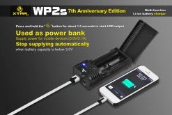 Xtar WP2S Li-ion Battery Charger Power Bank 10440 14500 16340 18350 13650 1870 Outdoor Recreation