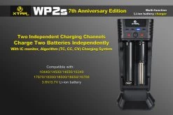 Xtar WP2S Li-ion Battery Charger Power Bank 10440 14500 16340 18350 13650 1870 Outdoor Recreation